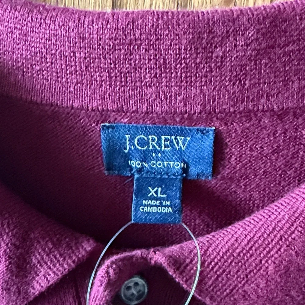 J. Crew Short Sleeve Polo Shirt in Raspberry Size XL